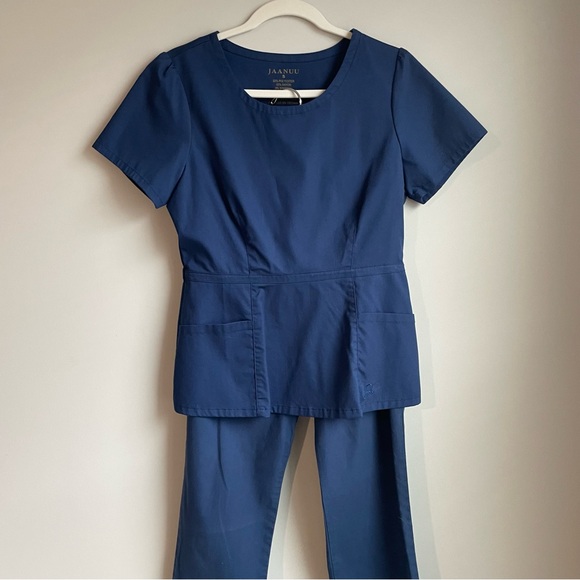 Jaanuu Navy Blue Scrub Set - Picture 2 of 16